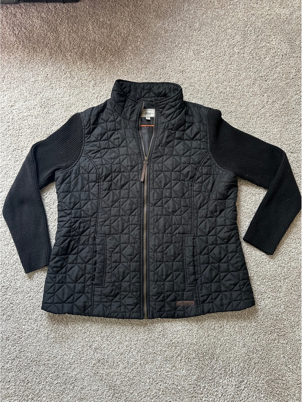 Bass black quilted jacket